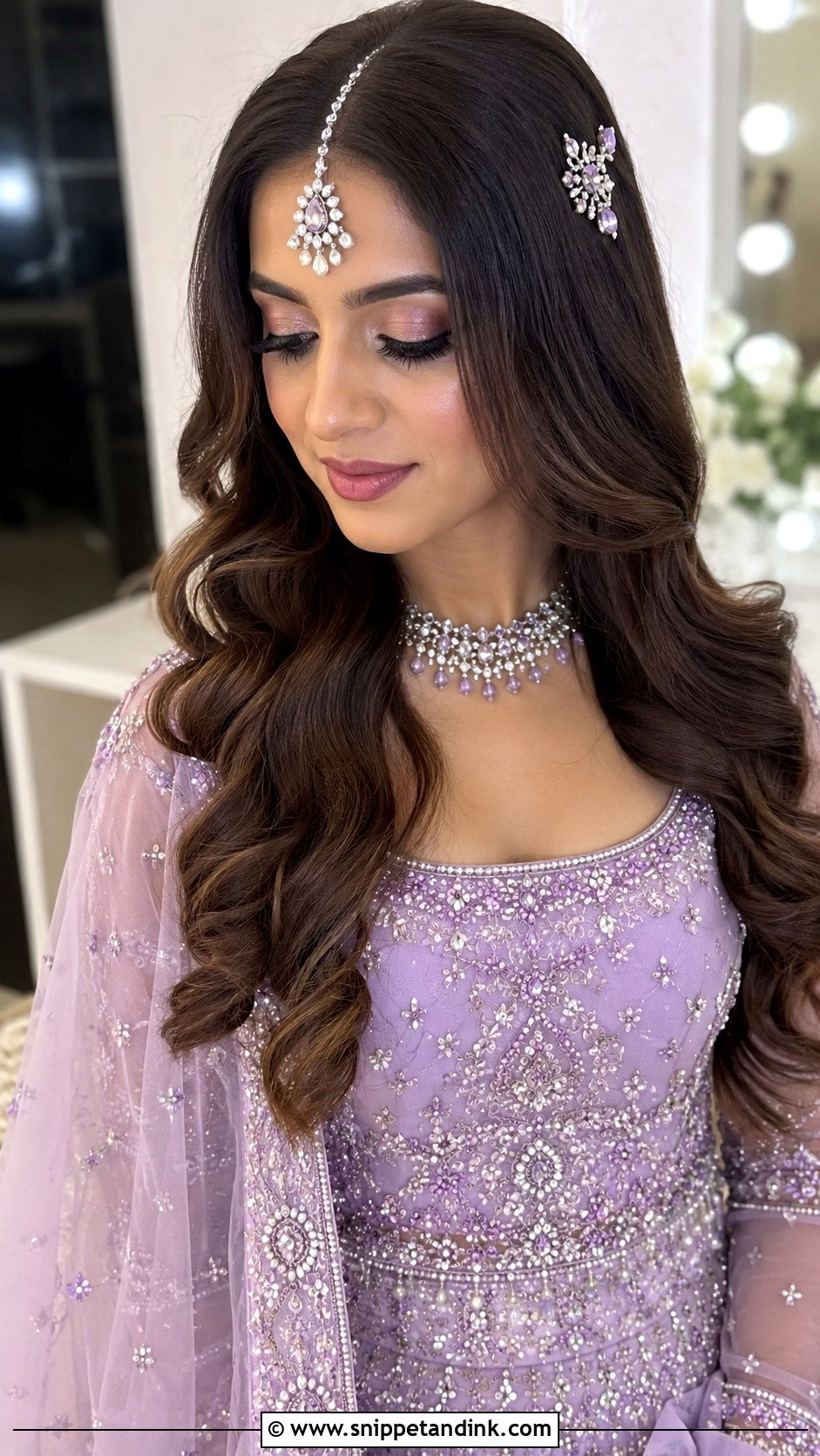 Indian Bridal Loose Waves - Snippet and Ink - 15 Indian Hair Styles for Bridal