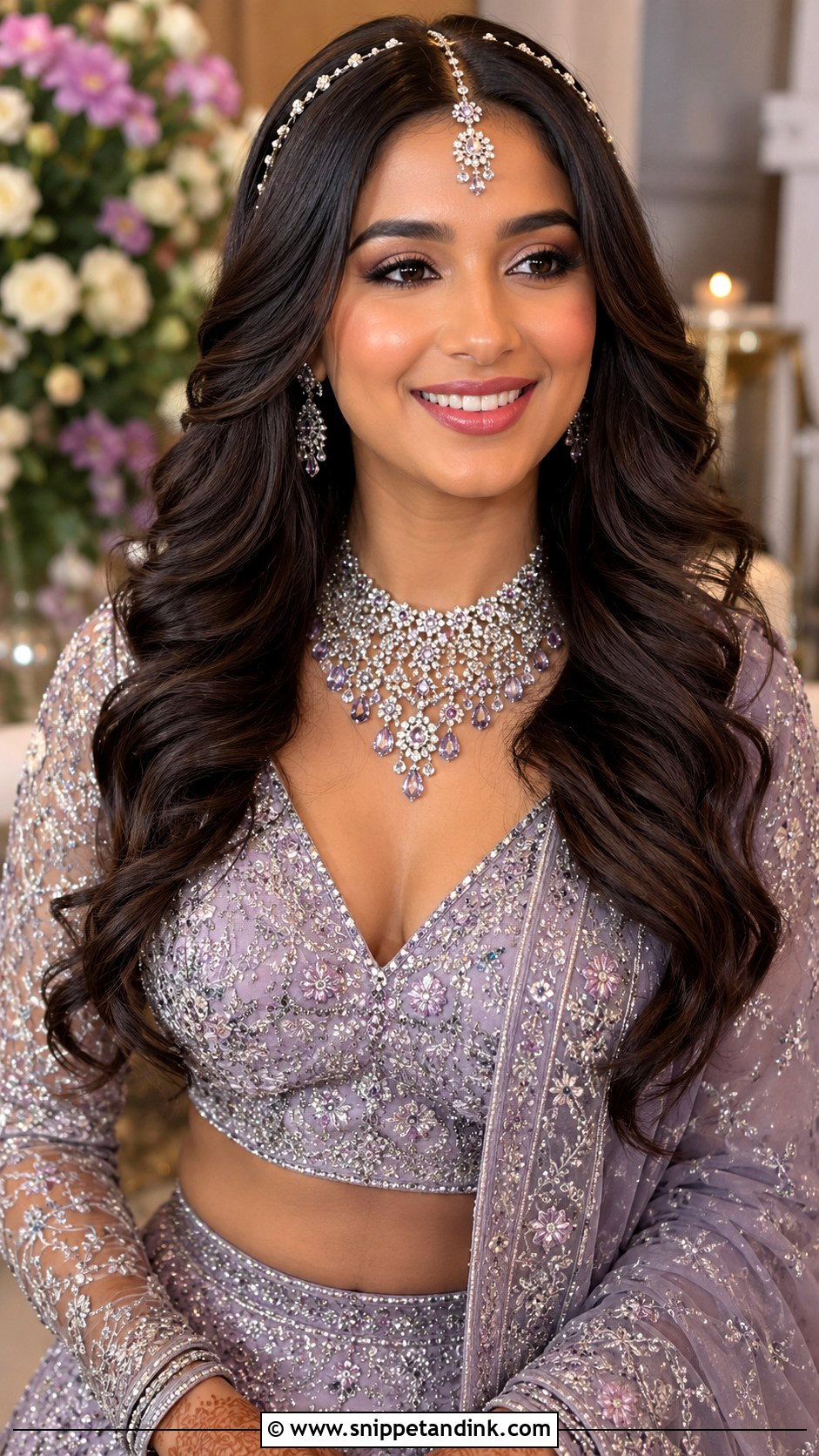 Indian Bridal Loose Waves - Snippet and Ink - 15 Indian Bride Wedding Hairstyles