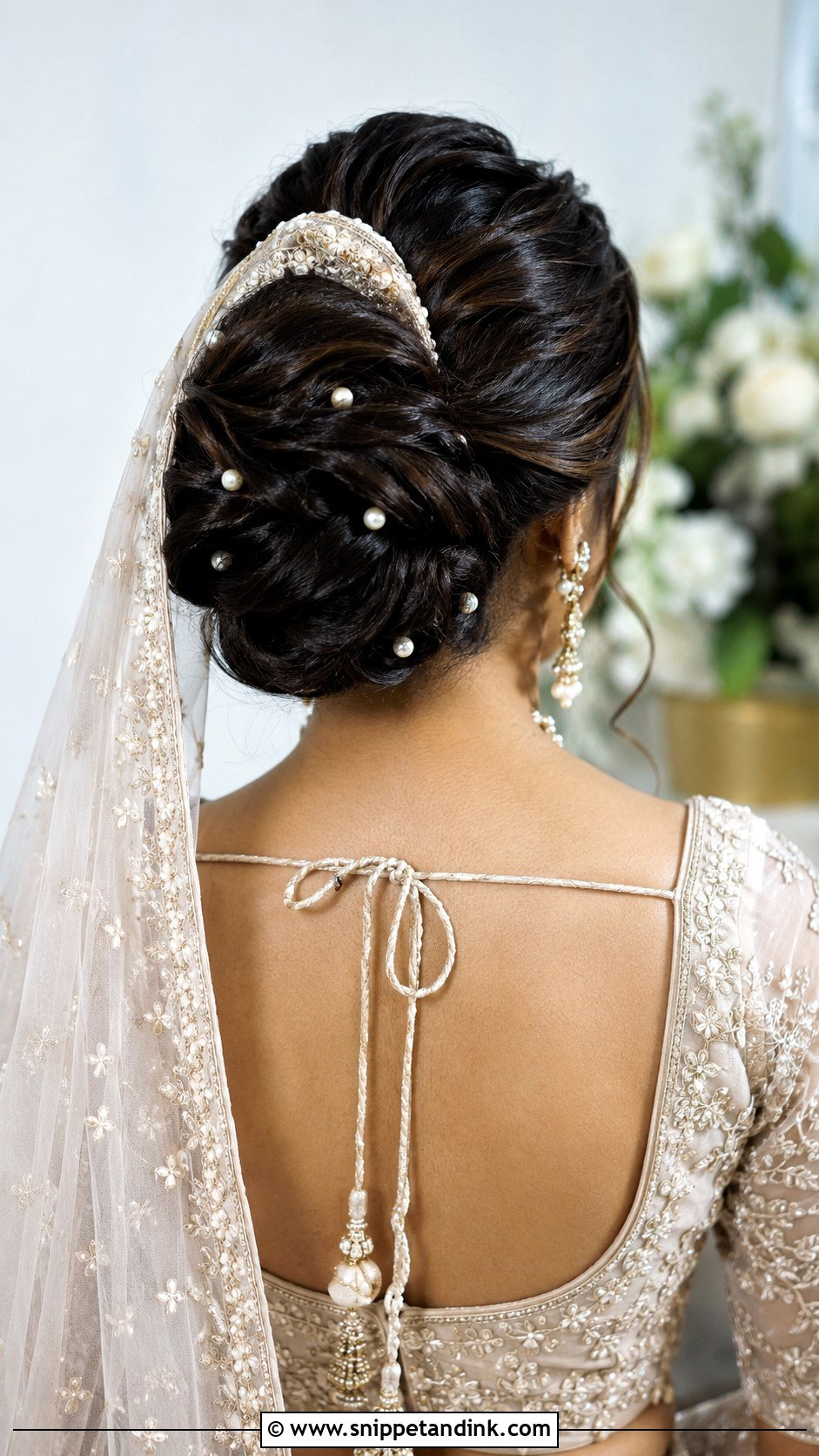 Indian Bridal Low Bun - Snippet and Ink - 15 Indian Bride Hairstyles