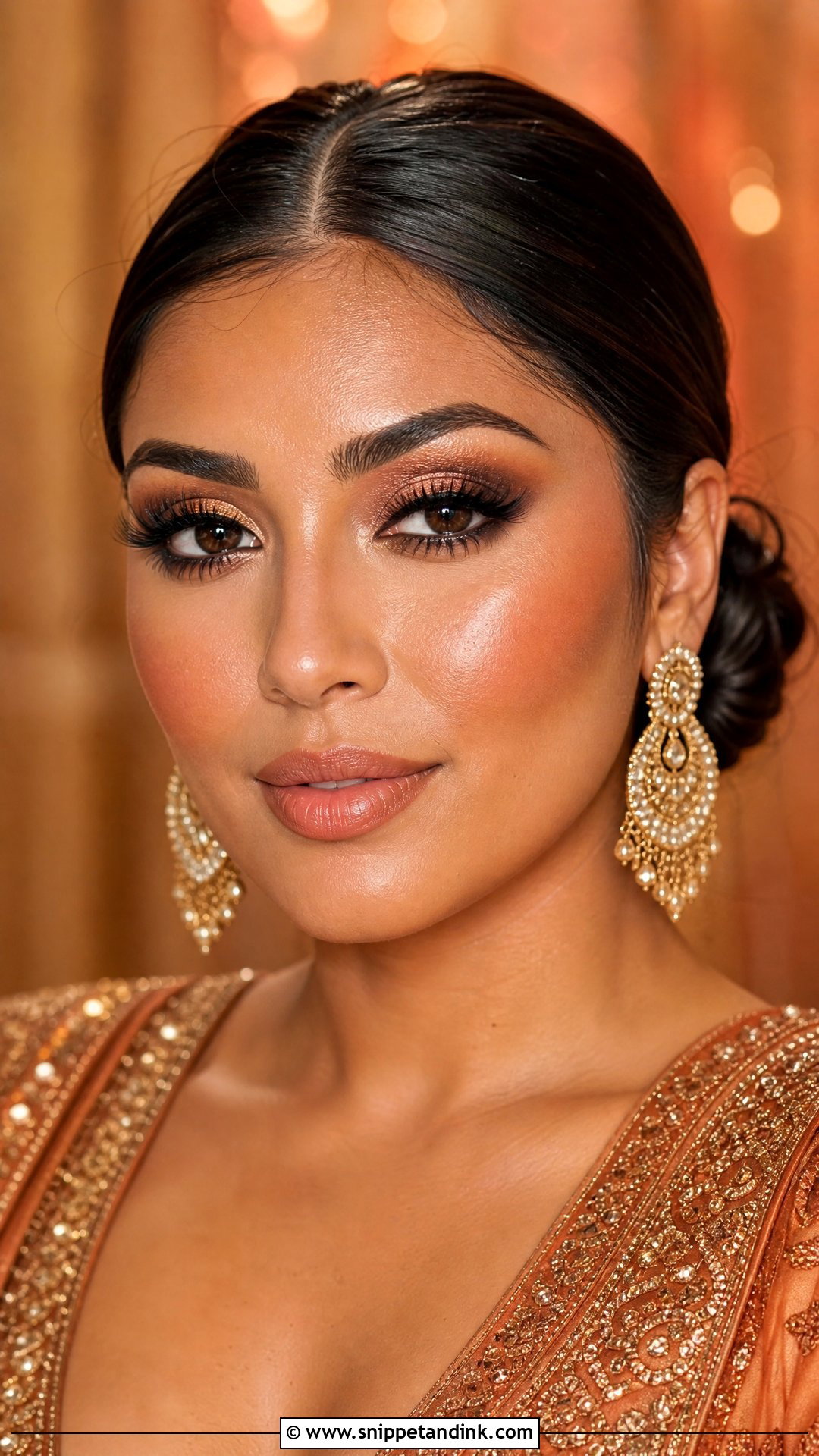 Indian Bridal Makeup With Bronze Eyes - Snippet and Ink - 25 Indian Wedding Makeup Bridal Looks