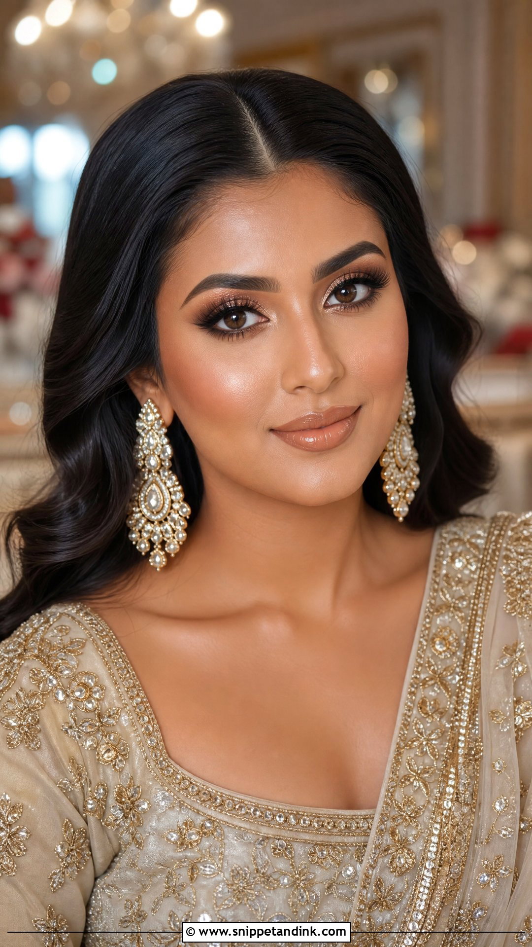 Indian Bridal Makeup With Bronze Glow - Snippet and Ink - 20 Indian Wedding Makeup Bridal Looks Brown Skin