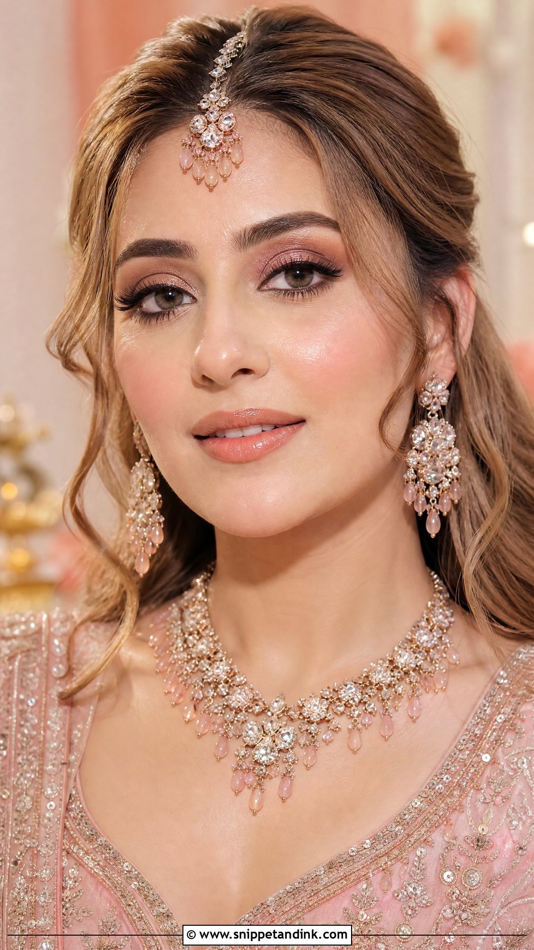 Indian Bridal Makeup With Dewy Skin - Snippet and Ink - 20 Indian Bride Makeup Bridal Looks
