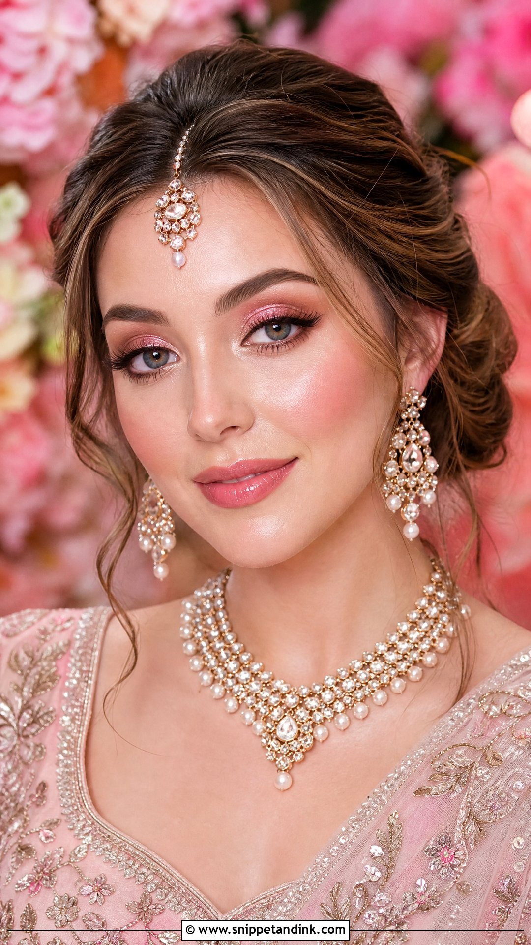 Indian Bridal Makeup With Dewy Skin - Snippet and Ink - 25 Indian Wedding Makeup Bridal Looks