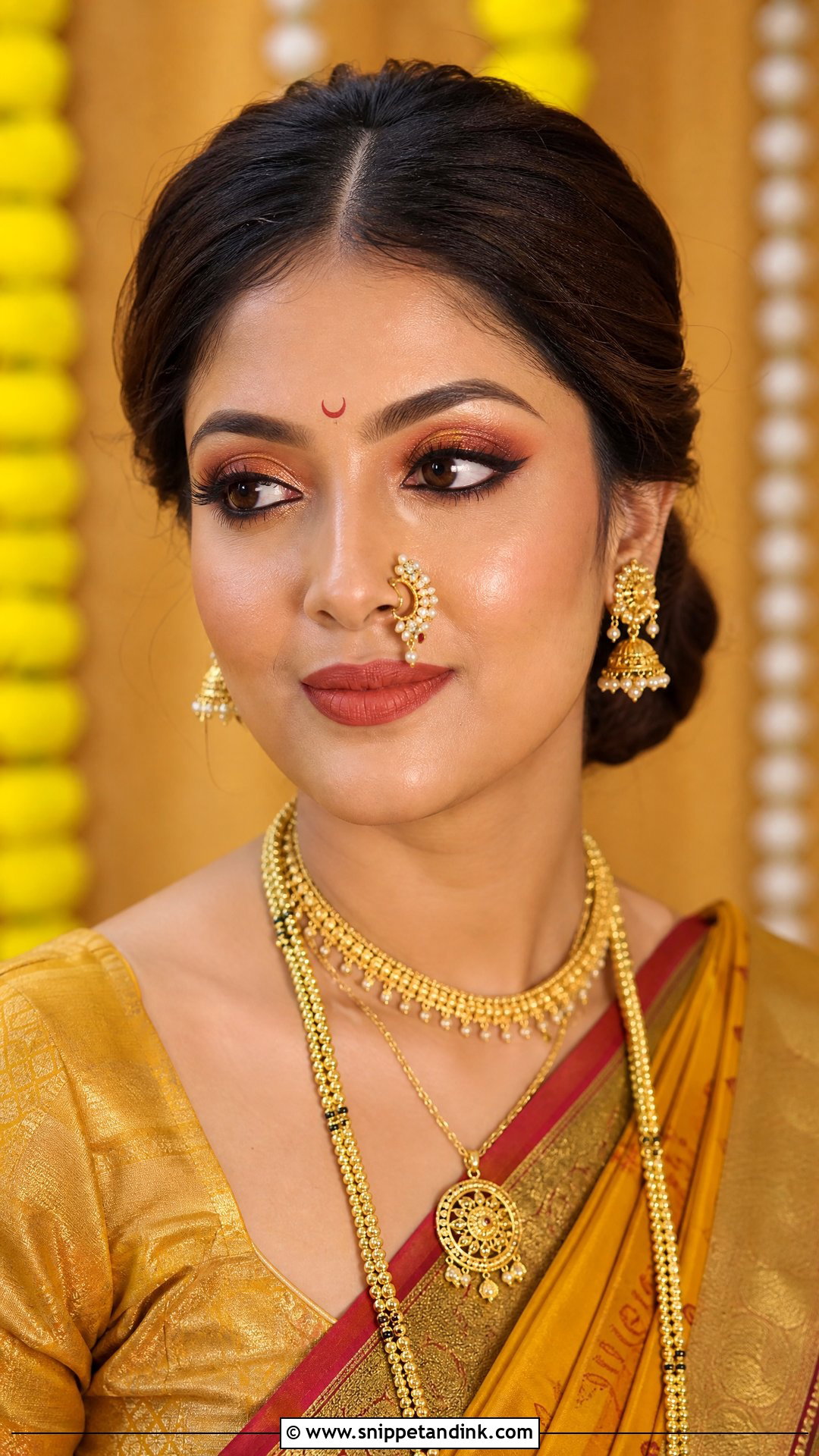 Indian Bridal Makeup With Maharashtrian Nauvari Saree - Snippet and Ink - 25 Indian Wedding Makeup Bridal Looks