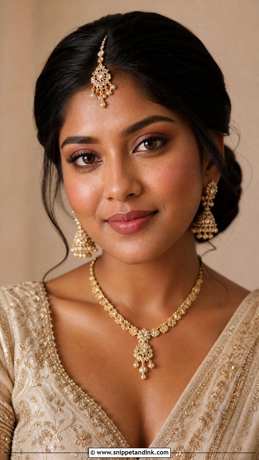 Indian Bridal Makeup With Minimal Glam - Snippet and Ink - 20 Indian Bridal Makeup for Dark Skin Ideas
