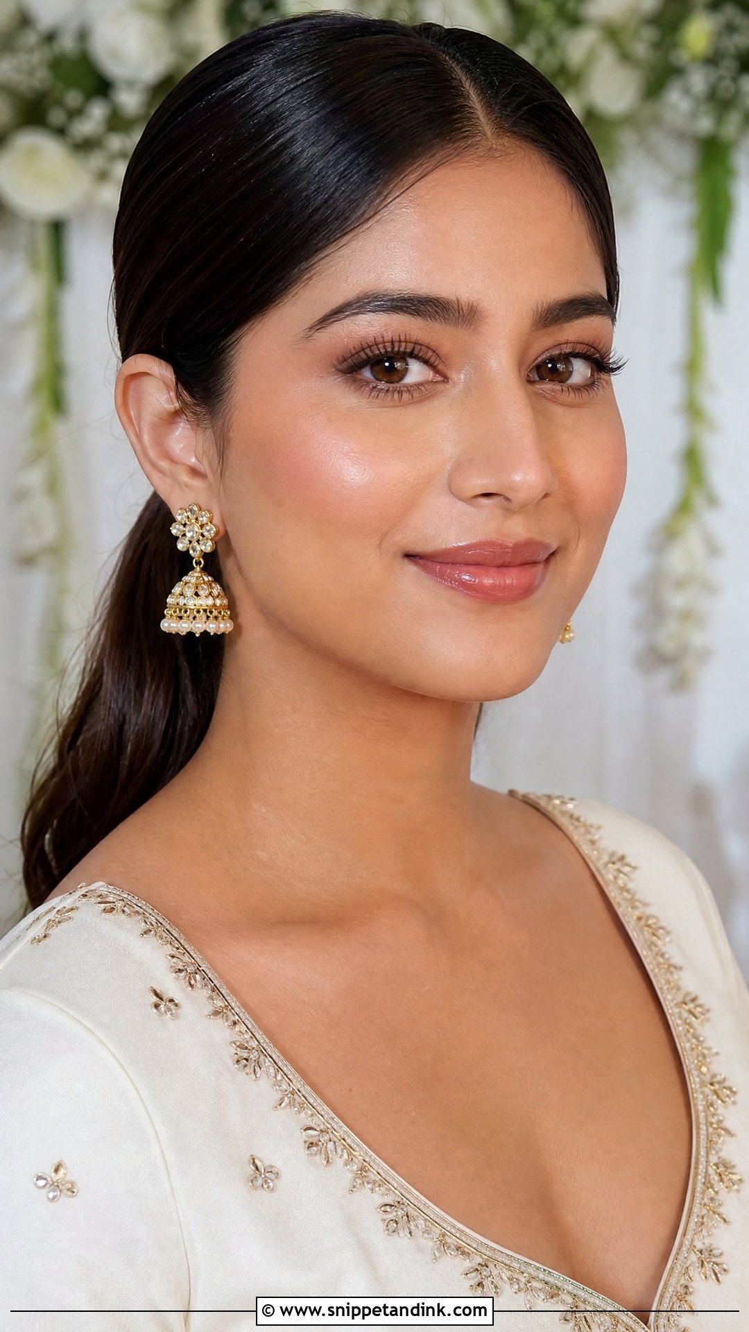 Indian Bridal Makeup With Minimal Glow - Snippet and Ink - 20 Indian Wedding Makeup Bridal Looks Brown Skin