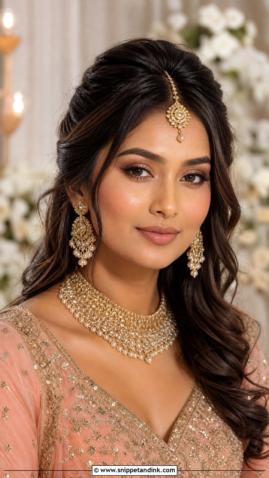 Indian Bridal Makeup With Nude Lip - Snippet and Ink - 20 Indian Wedding Makeup Bridal Looks Brown Skin