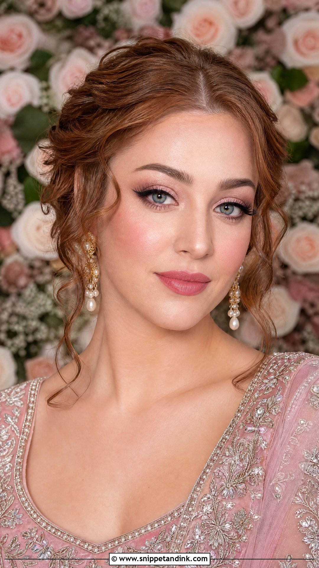Indian Bridal Makeup With Pink Lip - Snippet and Ink - 25 Indian Wedding Makeup Bridal Looks