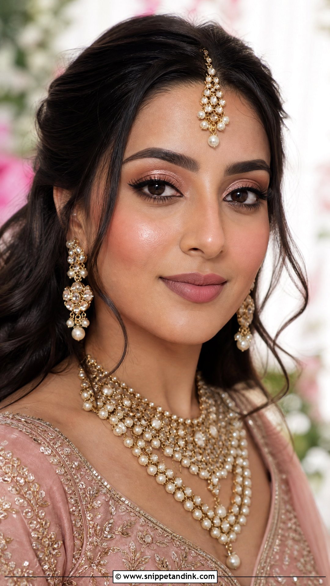Indian Bridal Makeup With Rose Gold Eyes - Snippet and Ink - 20 Indian Wedding Makeup Bridal Looks Brown Skin