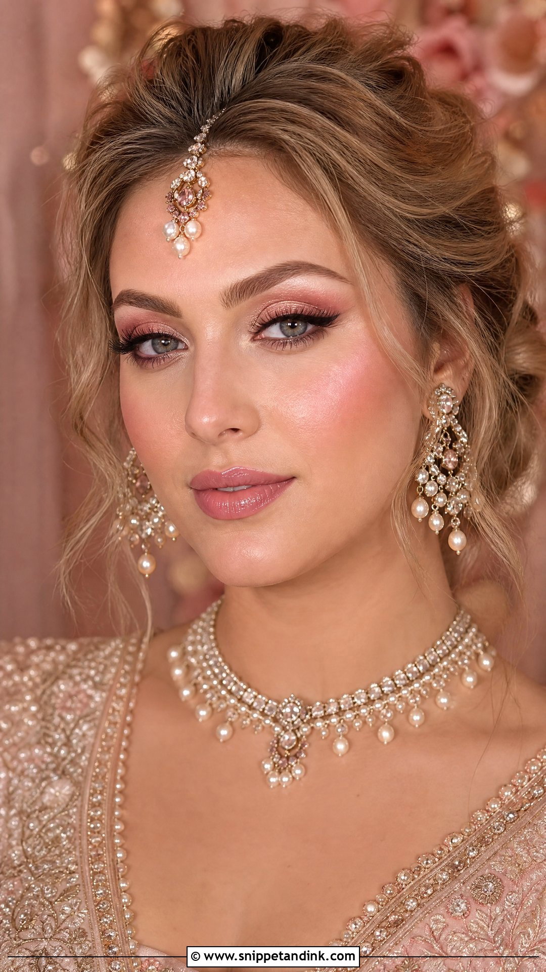 Indian Bridal Makeup With Rose Gold Eyes - Snippet and Ink - 25 Indian Wedding Makeup Bridal Looks