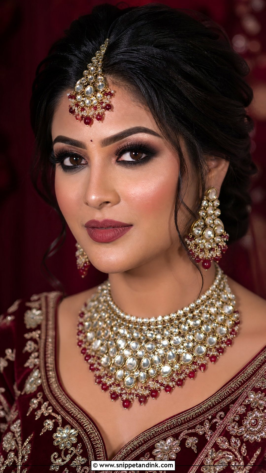 Indian Bridal Makeup With Smokey Eyes - Snippet and Ink - 25 Indian Wedding Makeup Bridal Looks