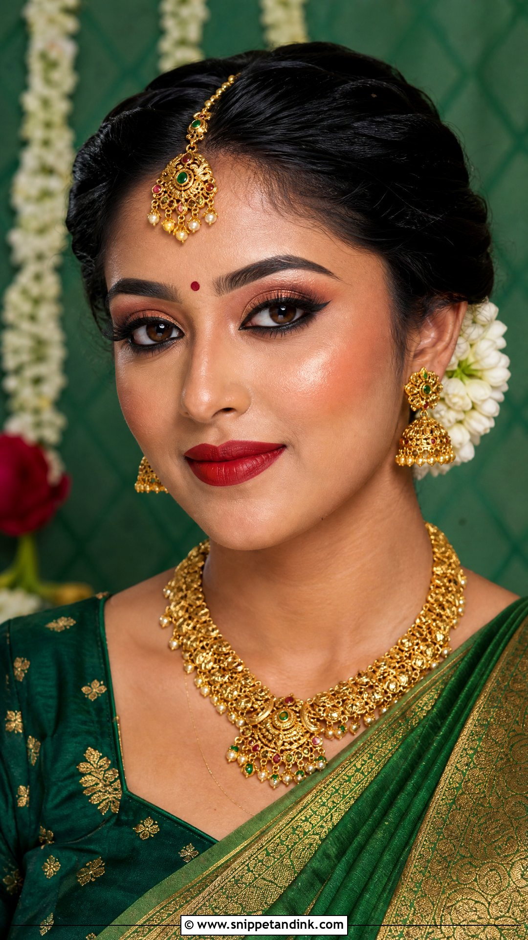 Indian Bridal Makeup With South Indian Saree - Snippet and Ink - 25 Indian Wedding Makeup Bridal Looks