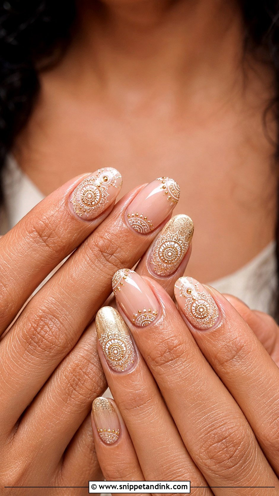 Indian Bridal Mandala Nails - Snippet and Ink - 30 Indian Bridal Nails