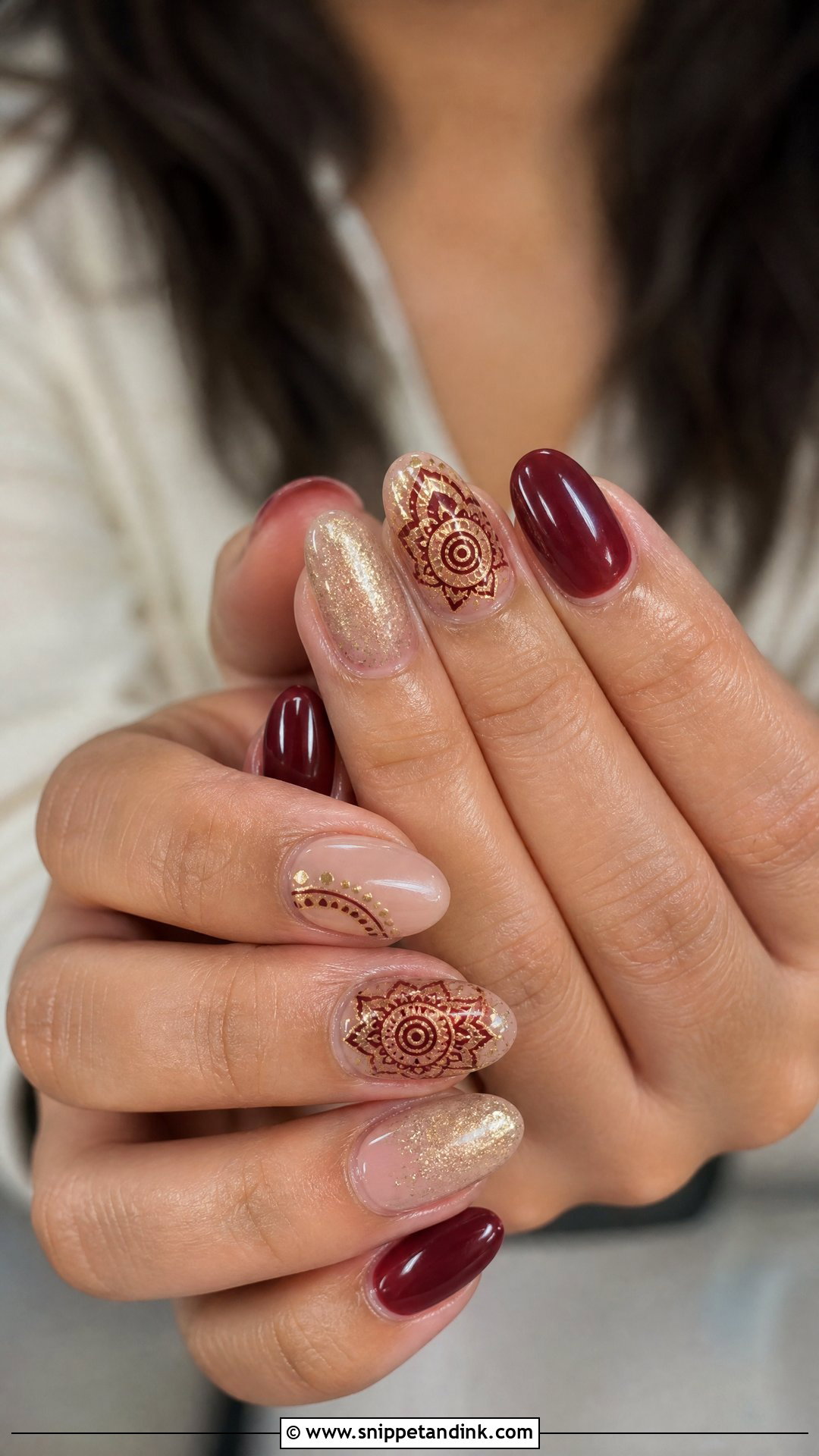 Indian Bridal Mandala Nails - Snippet and Ink - 25 Indian Bridal Nails Designs Brides