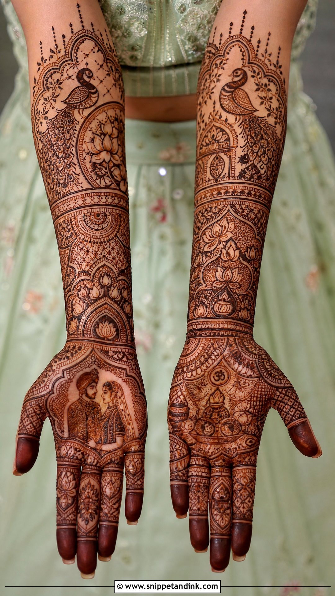 Indian Bridal Mehndi Design - Snippet and Ink - 20 Aesthetic Bridal Mehndi Designs