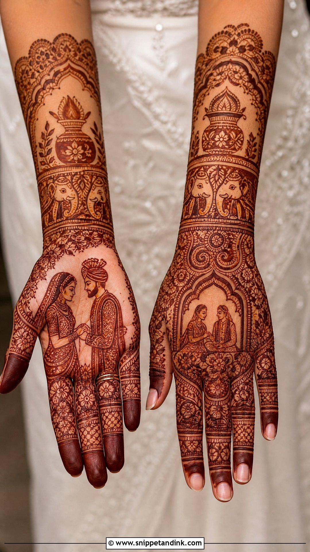 Indian Bridal Mehndi Front And Back - Snippet and Ink - 20 Bridal Mehndi Designs Front and Back