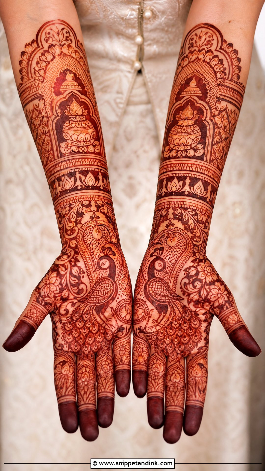 Indian Bridal Mehndi Front Hand - Snippet and Ink - 20 Front Bridal Mehndi Designs