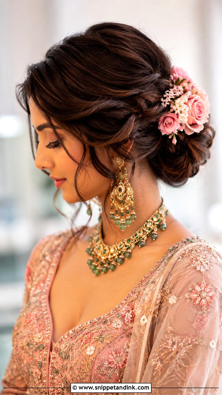 Indian Bridal Messy Juda Bun - Snippet and Ink - 15 Indian Bridal Juda Buns Hairstyle