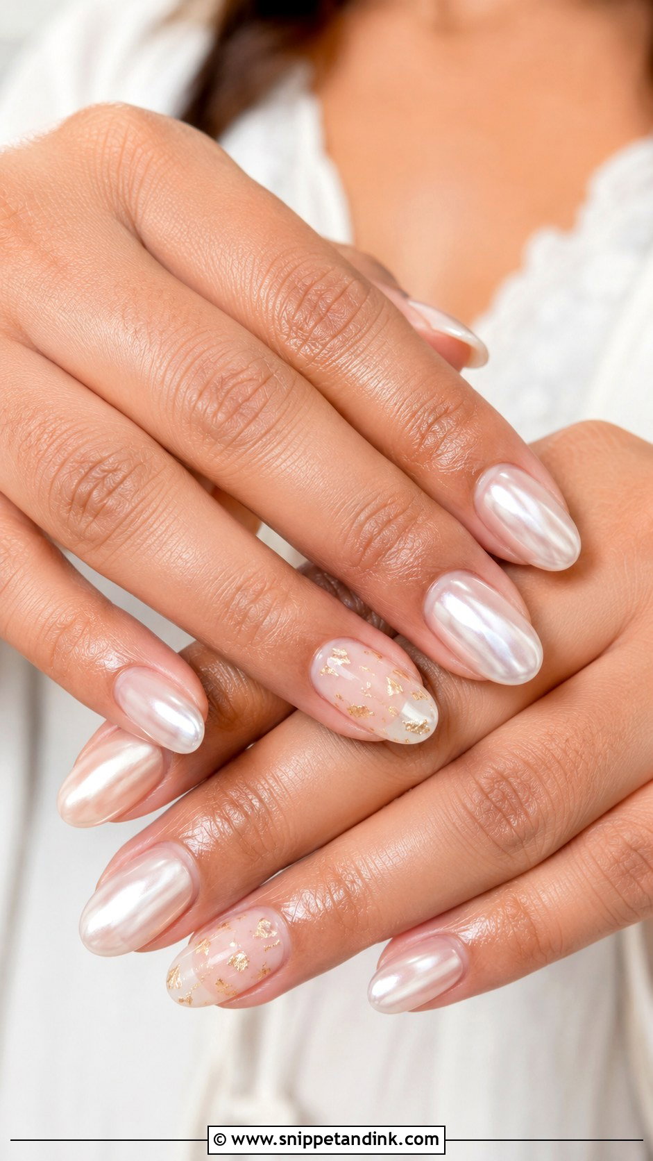 Indian Bridal Milky White Nails - Snippet and Ink - 30 Indian Bridal Nails