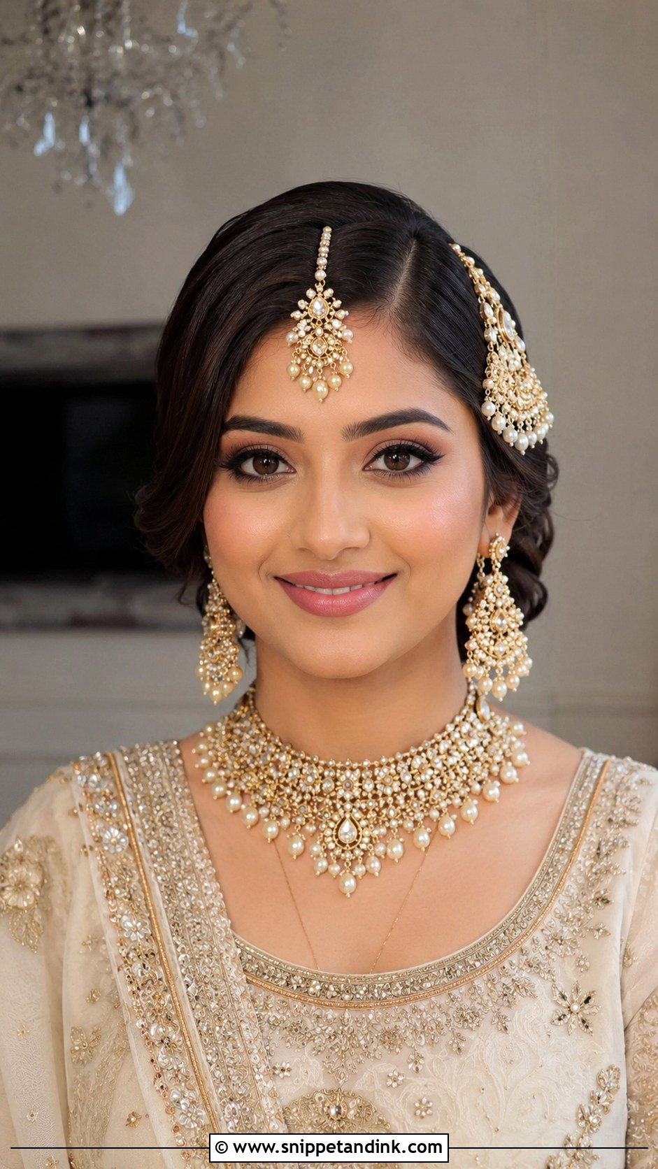 Indian Bridal Passa Hairstyle Front View - Snippet and Ink - 20 Indian Front View Bridal Hairstyles