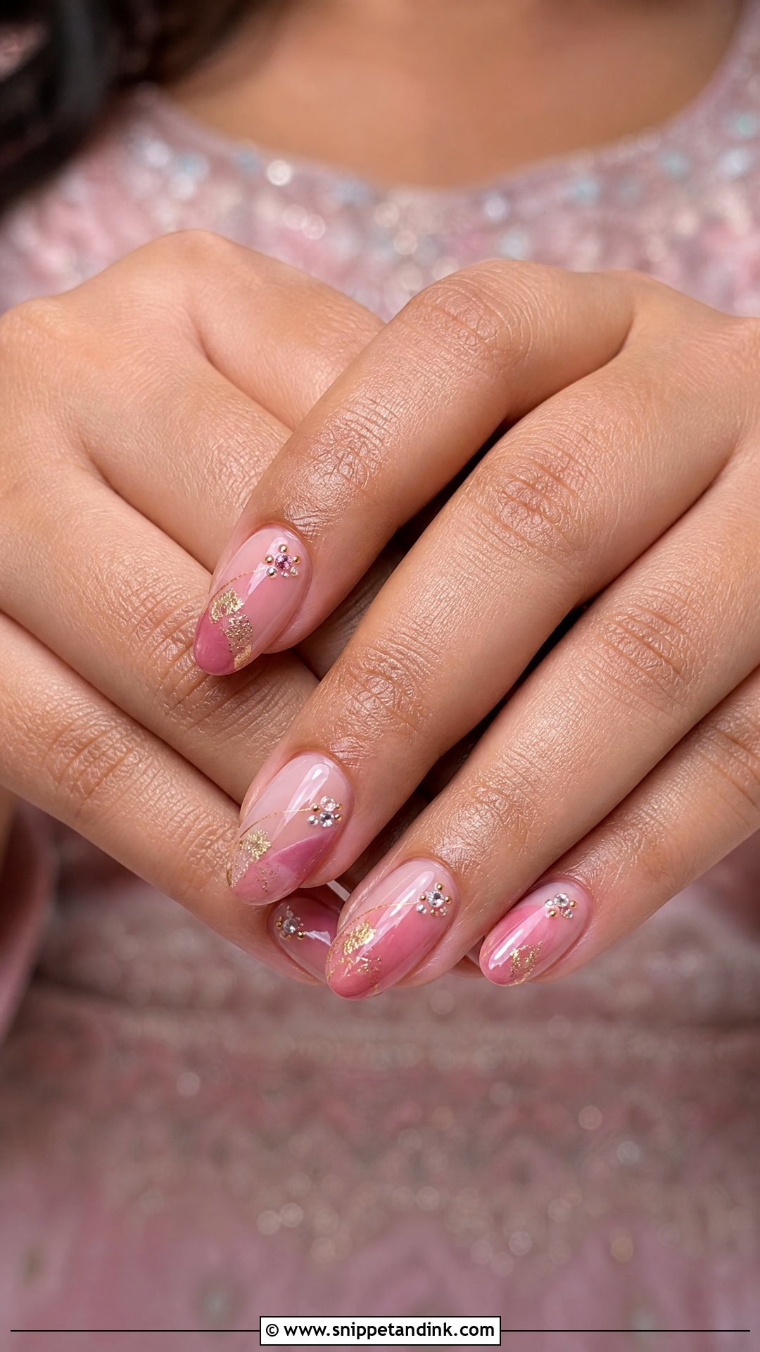 Indian Bridal Pink Nails - Snippet and Ink - 25 Indian Bridal Nails Designs Brides