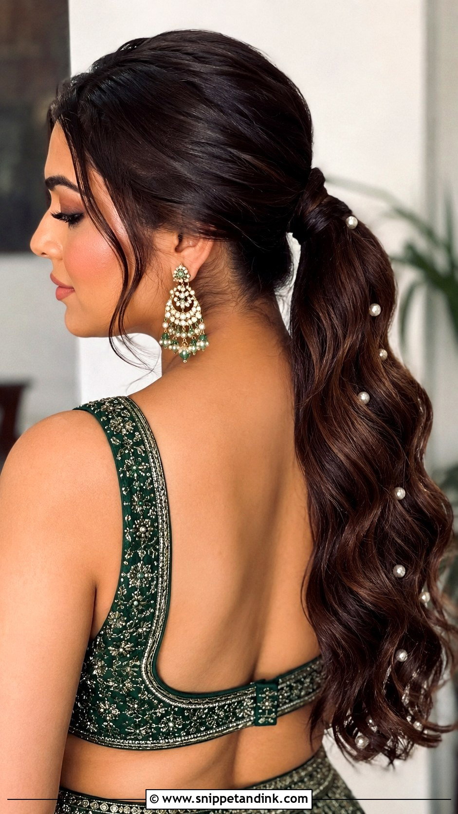 Indian Bridal Ponytail - Snippet and Ink - 15 Indian Bride Hairstyles