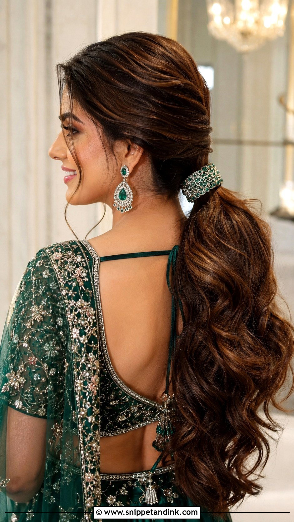 Indian Bridal Ponytail - Snippet and Ink - 15 Indian Bride Hairstyle Ideas