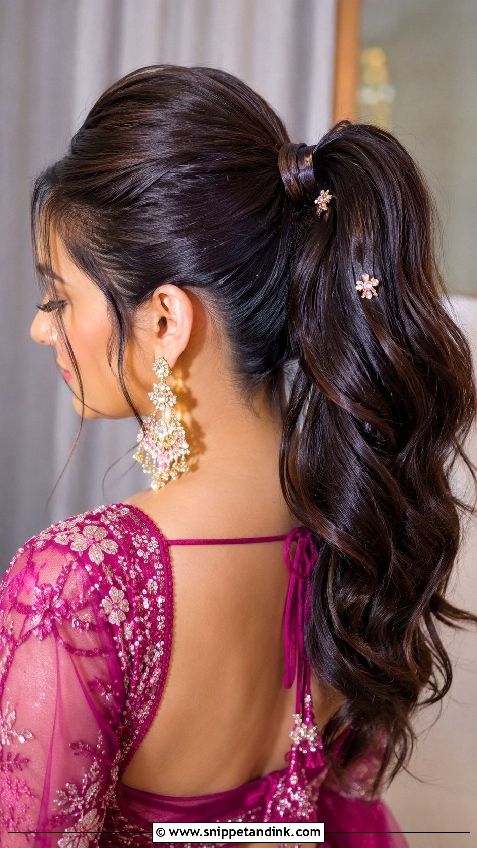 Indian Bridal Ponytail - Snippet and Ink - 15 Latest Indian Bridal Hairstyles