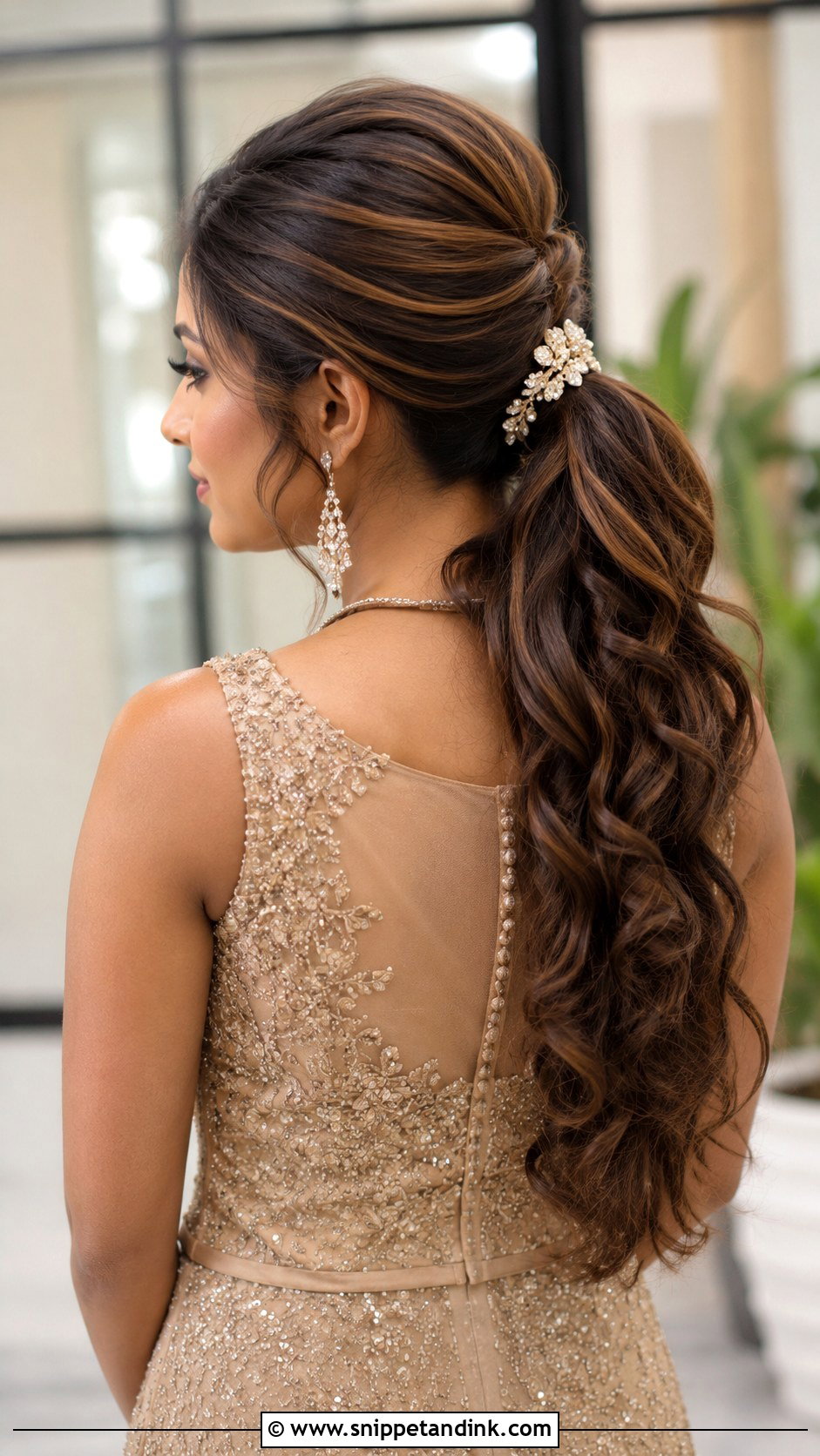 Indian Bridal Ponytail - Snippet and Ink - 20 Indian Marriage Hair Styles
