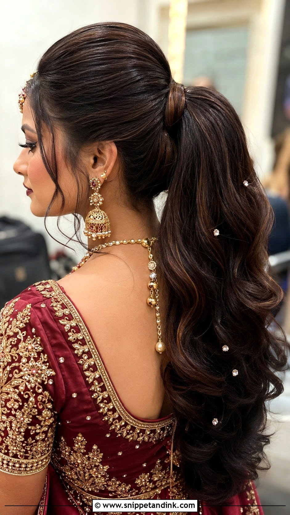 Indian Bridal Ponytail With Puff - Snippet and Ink - 15 Indian Bridal Ponytail Hairstyles