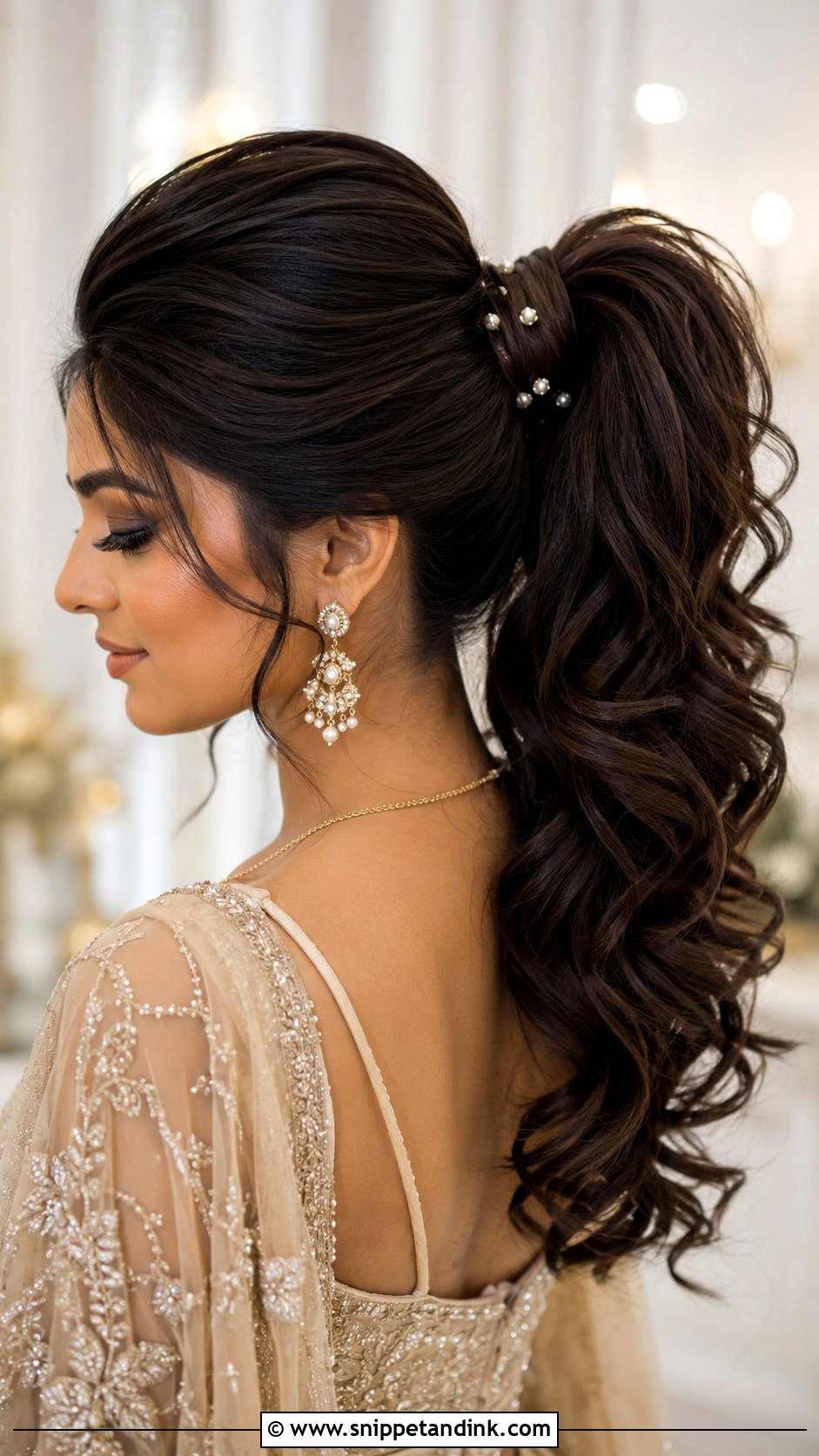 Indian Bridal Ponytail - Snippet and Ink - 15 Indian Bridal Hair Styles