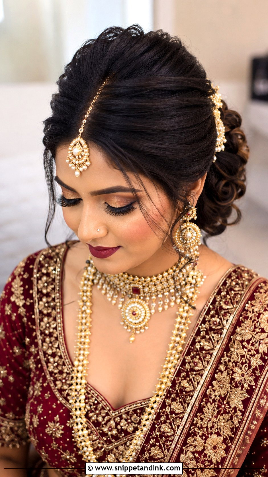 Indian Bridal Puff Hairstyle - Snippet and Ink - 15 Indian Bride Wedding Hairstyles