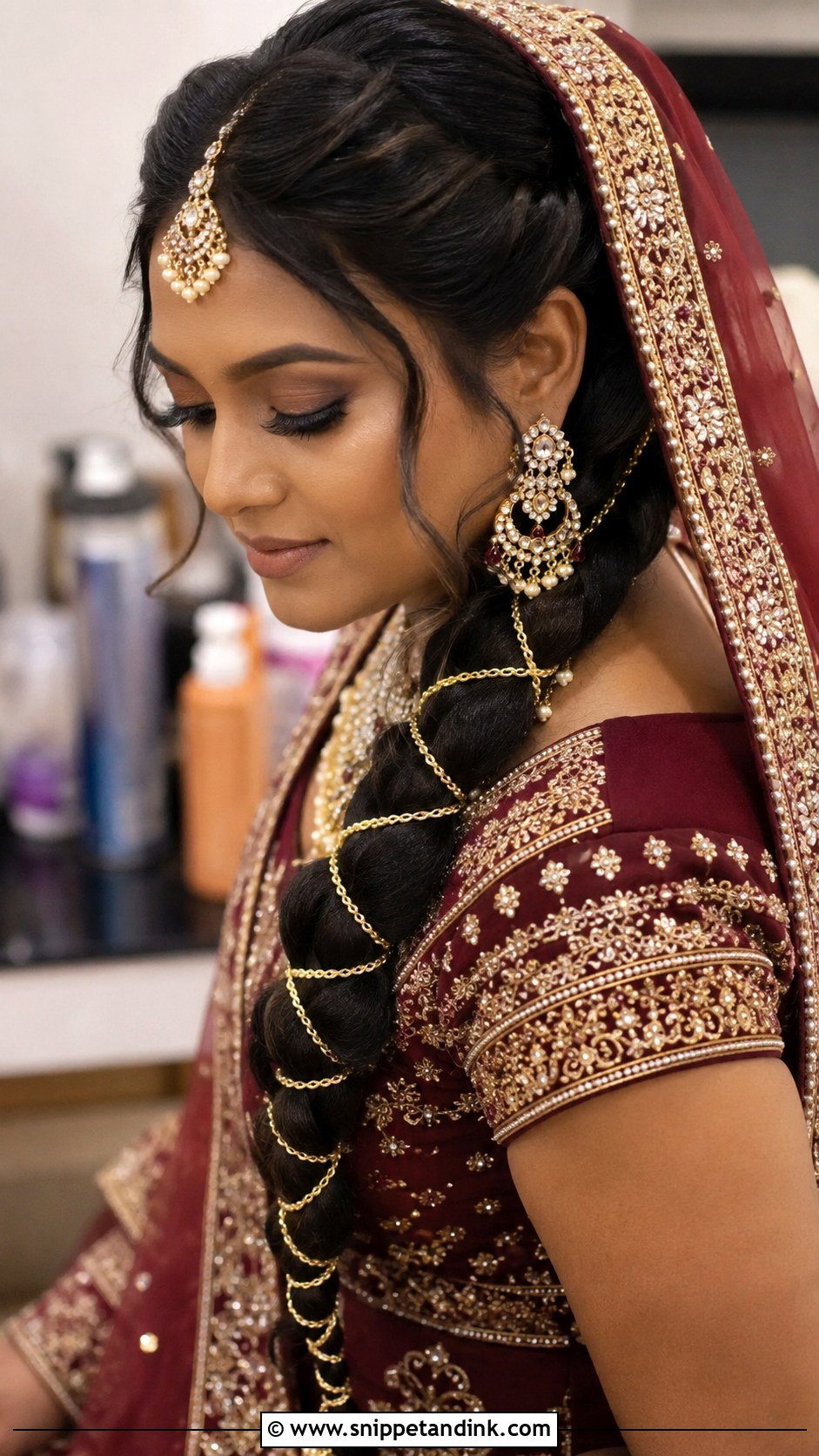 Indian Bridal Rope Braid - Snippet and Ink - 20 Indian Bride Braid Hairstyle Ideas