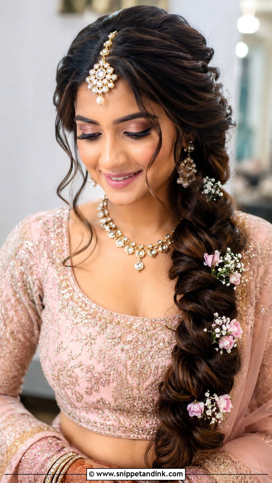 Indian Bridal Side Braid - Snippet and Ink - 20 Indian Bridal Braided Hairstyles