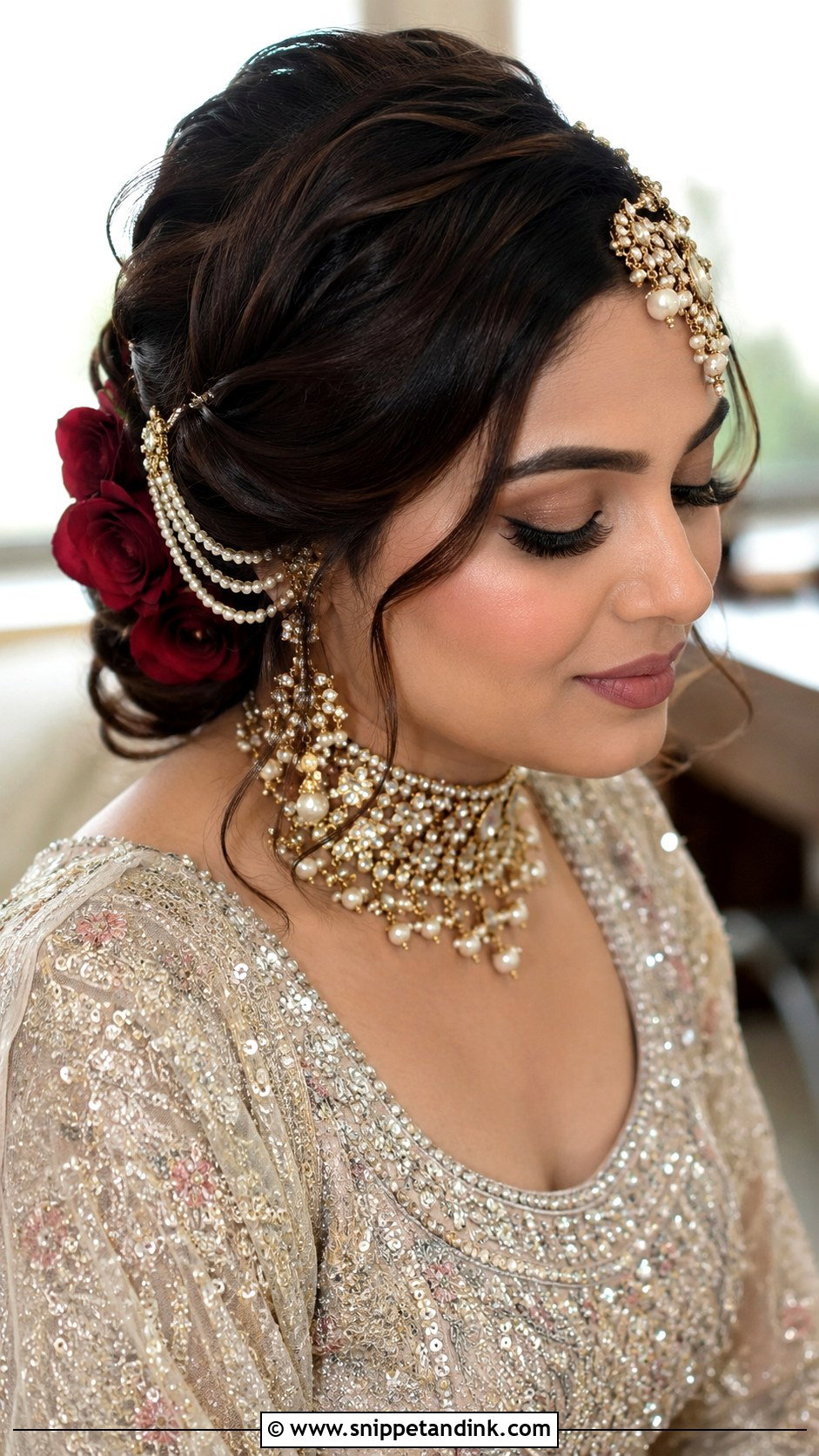 Indian Bridal Side Part Juda Bun - Snippet and Ink - 15 Indian Bridal Juda Buns Hairstyle