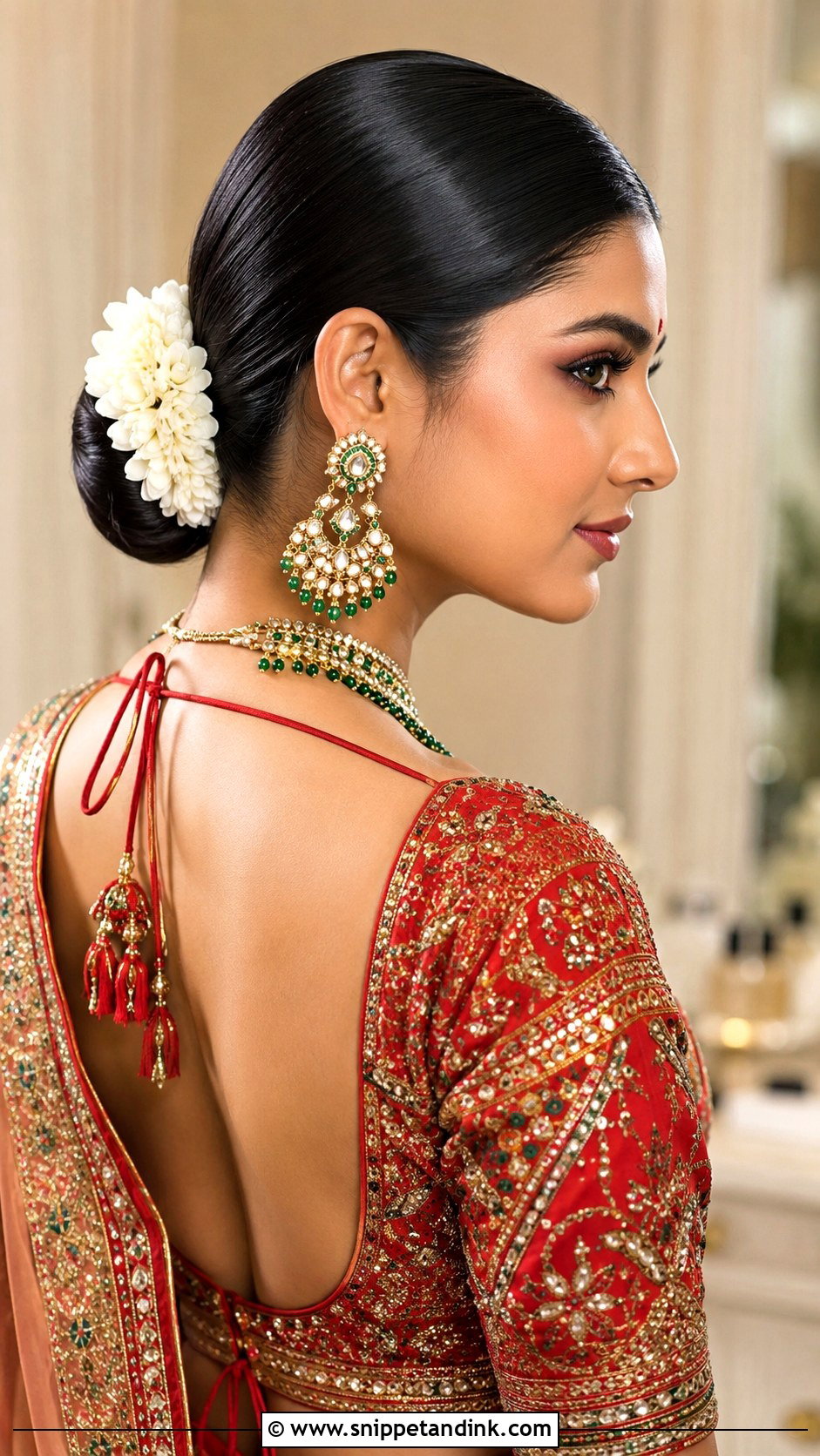 Indian Bridal Sleek Juda Bun - Snippet and Ink - 15 Indian Bridal Juda Buns Hairstyle