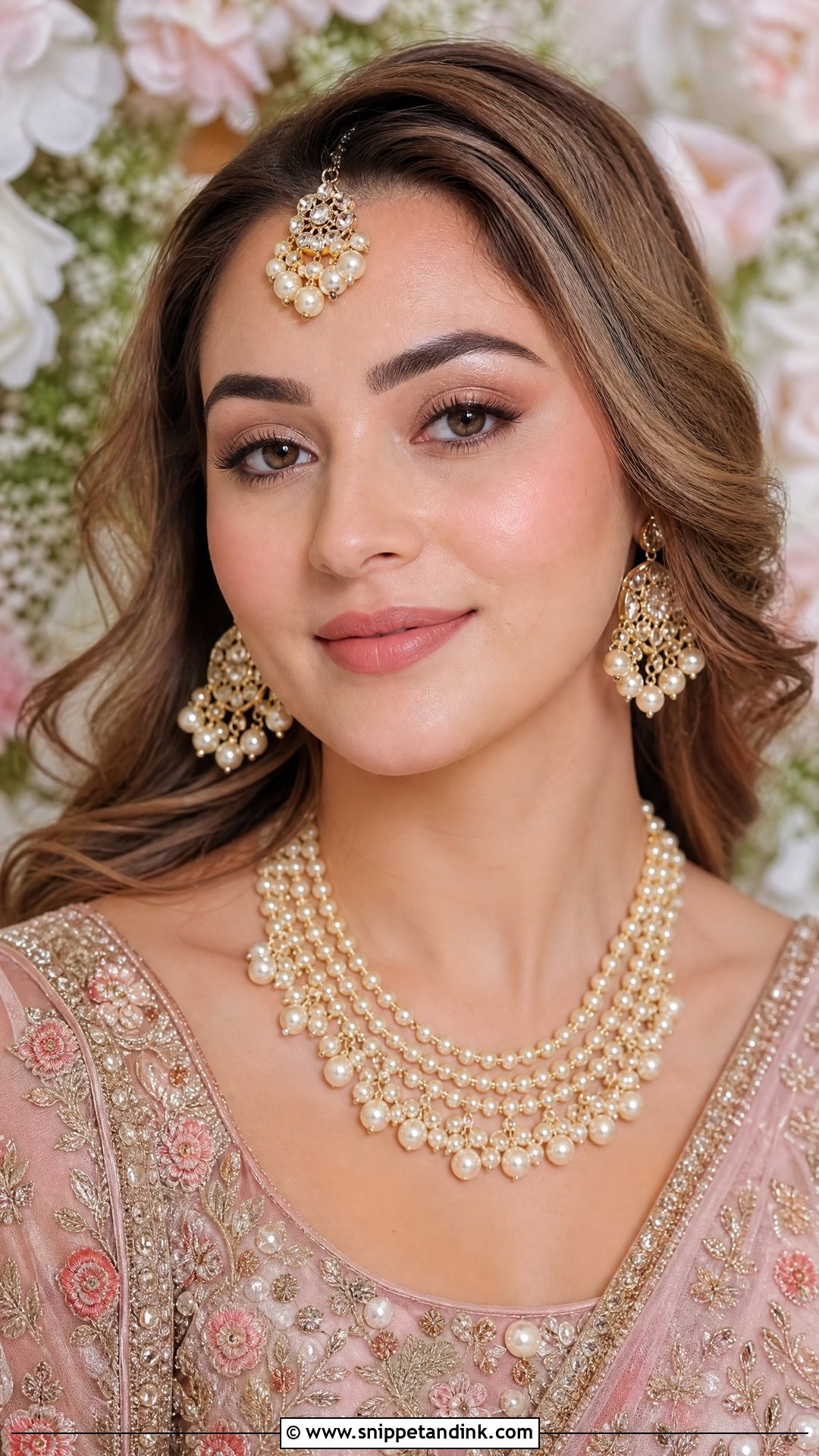 Indian Bridal Soft Glam Makeup With Waves - Snippet and Ink - 20 Indian Wedding Makeup Bridal Looks Hair Styles Asian Bride