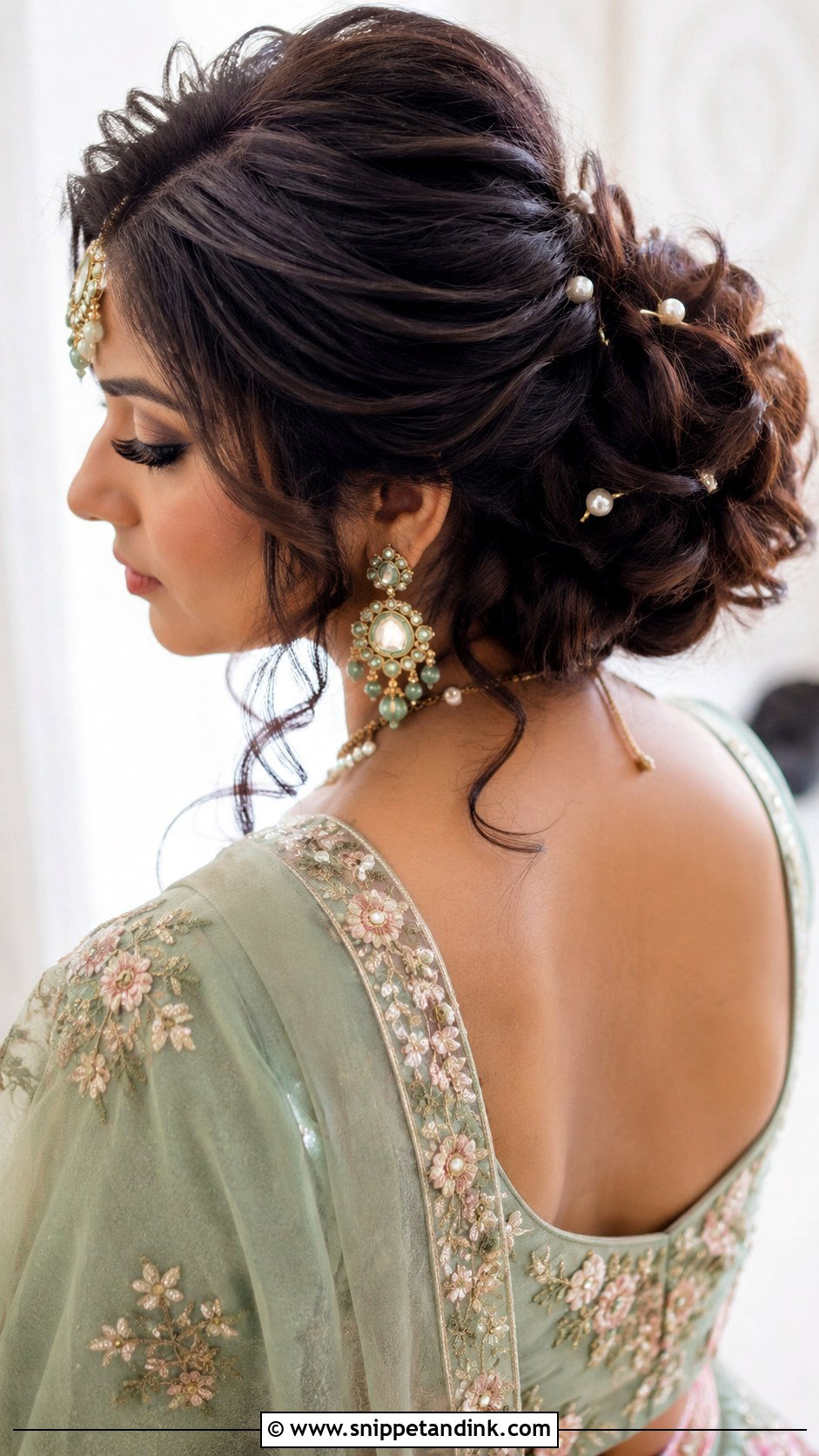 Indian Bridal Textured Bun - Snippet and Ink - 15 Indian Bride Bun Hairstyle Ideas