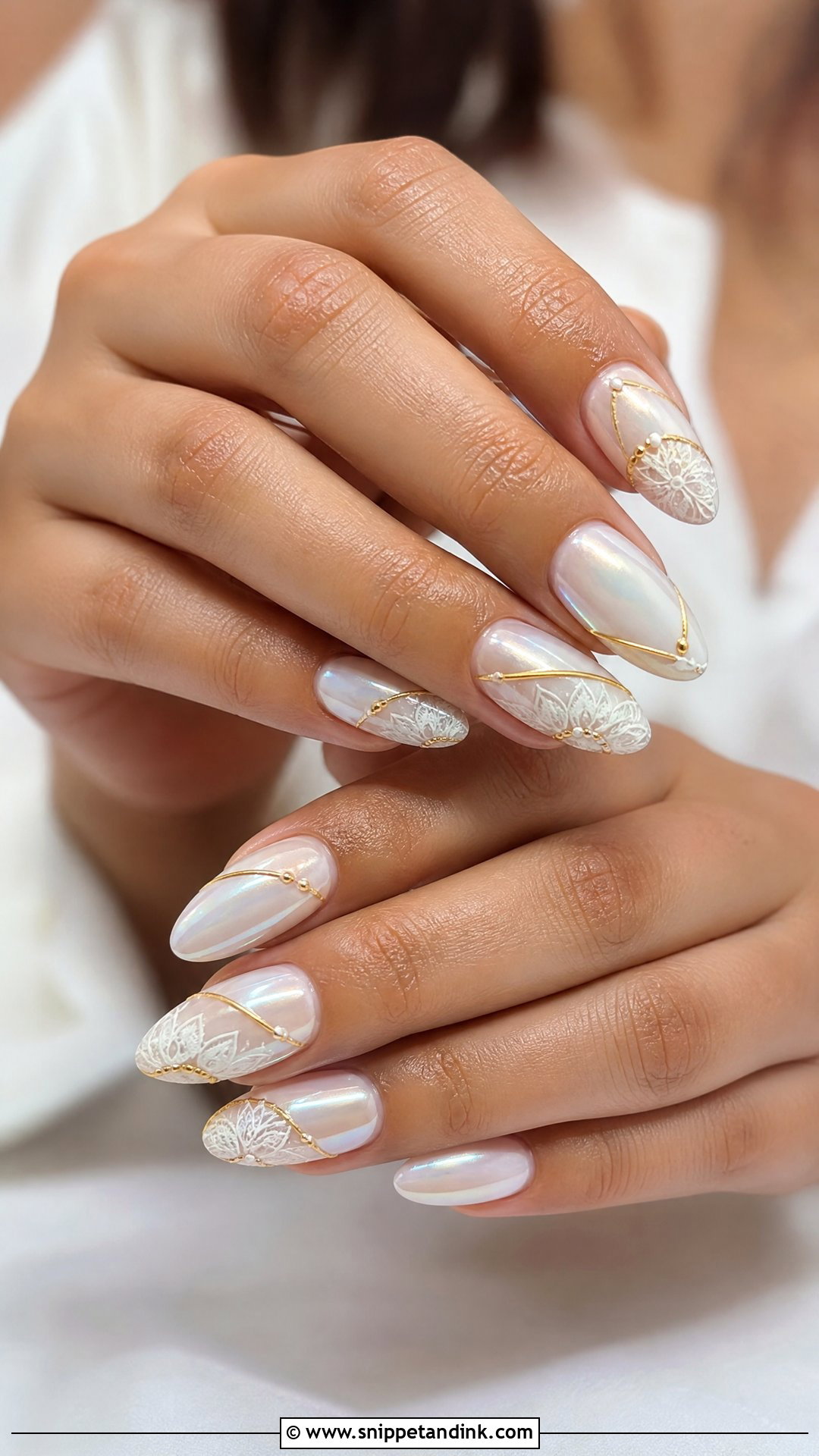 Indian Bridal White Chrome Nails - Snippet and Ink - 25 Indian Bridal Nails Designs Brides