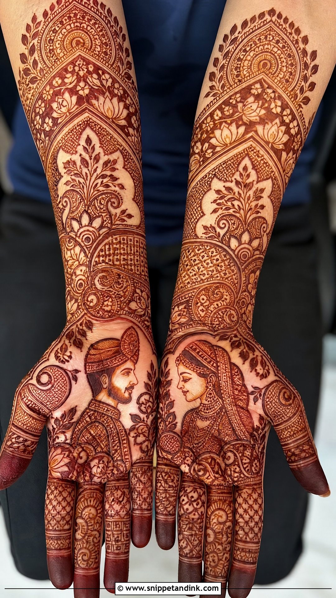 Indian Bride And Groom Mehndi - Snippet and Ink - 20 Bride and Groom Mehndi Design Ideas