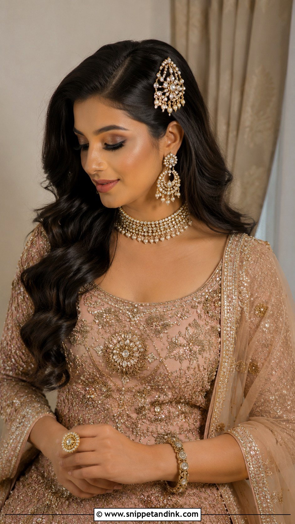 Indian Bride Open Hair With Passa - Snippet and Ink - 15 Indian Bride with Open Hair Ideas