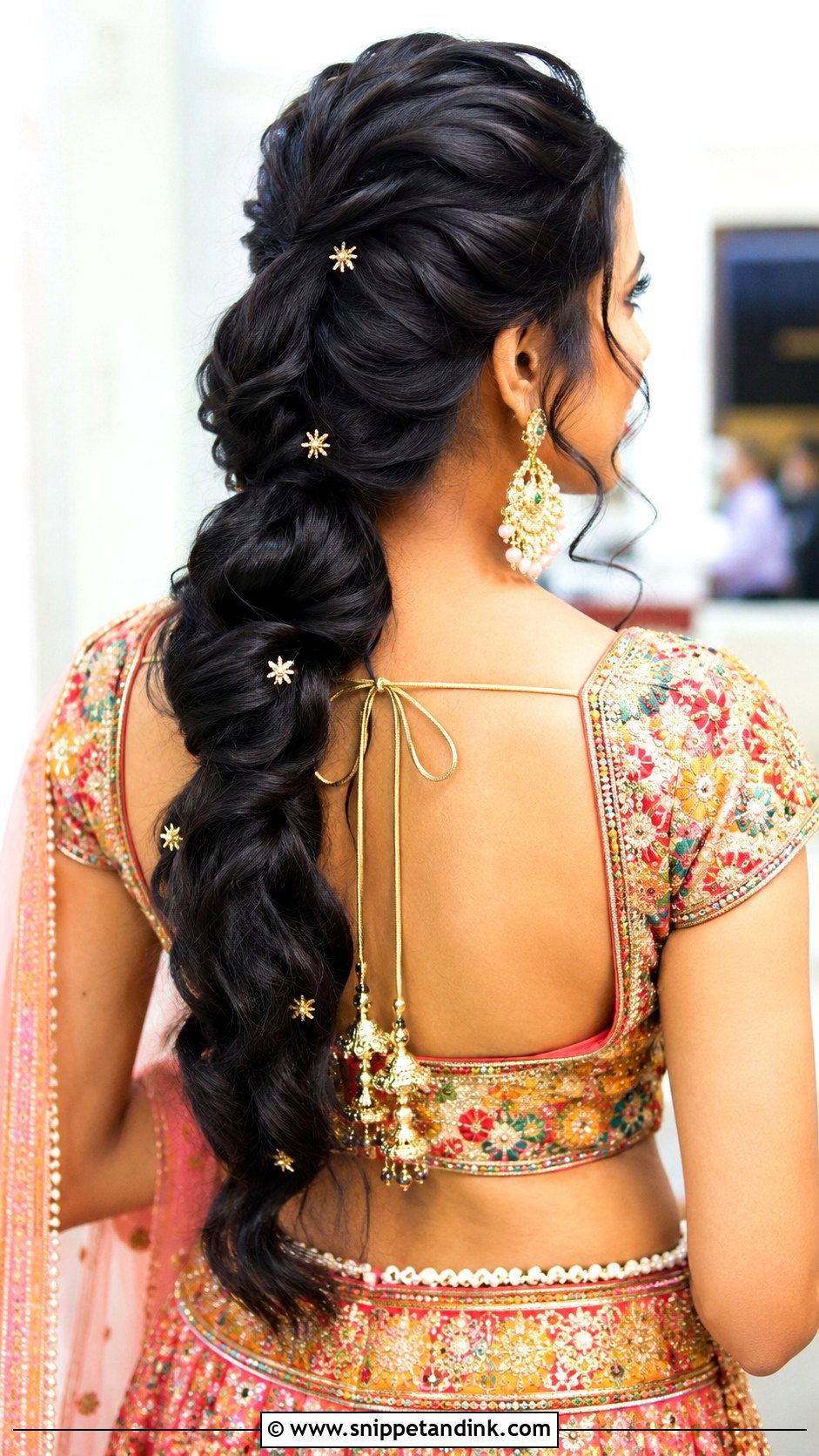 Indian Bridesmaid Braided Ponytail - Snippet and Ink - 25 Indian Hairstyles for Bridesmaids