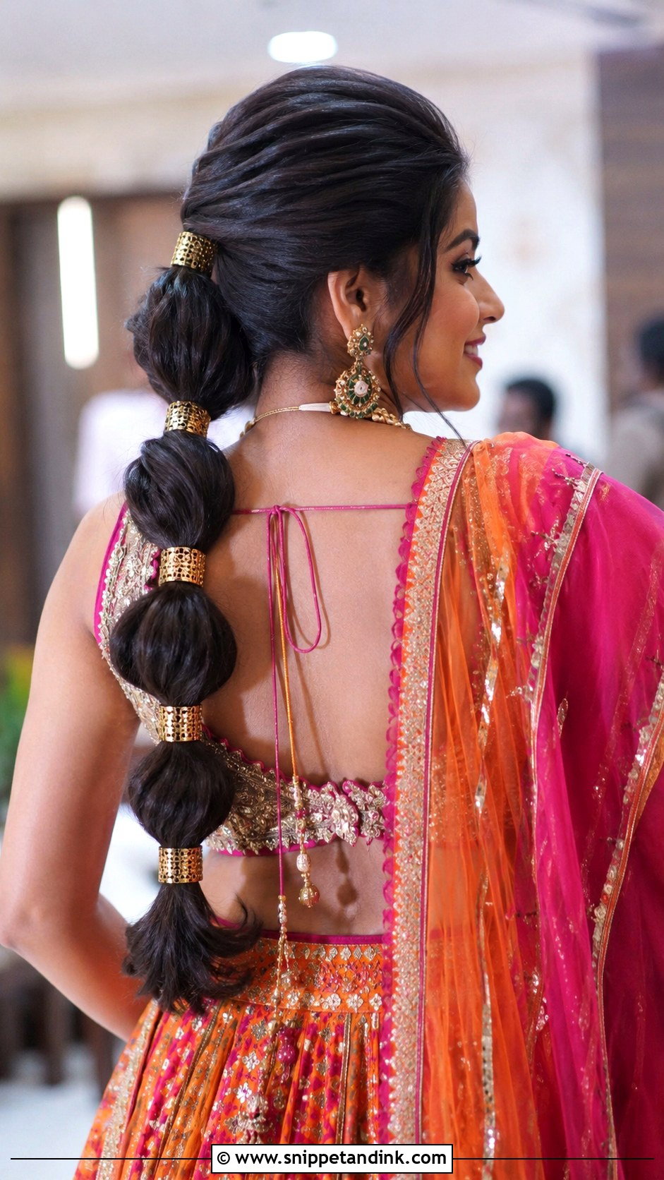 Indian Bridesmaid Bubble Braid - Snippet and Ink - 25 Indian Bridesmaid Hairstyles