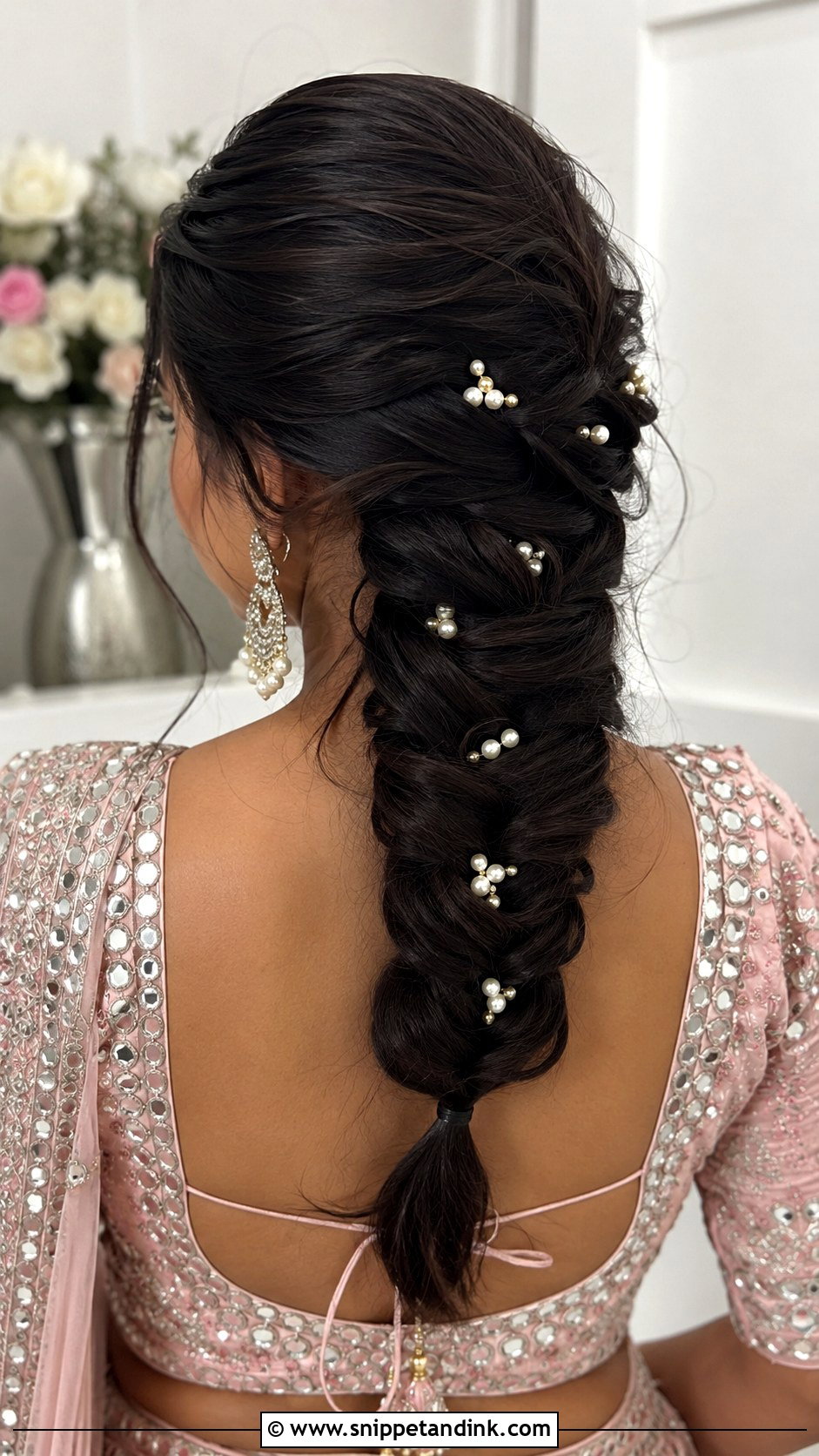 Indian Bridesmaid Fishtail Braid - Snippet and Ink - 20 Indian Bridesmaids Hairstyles