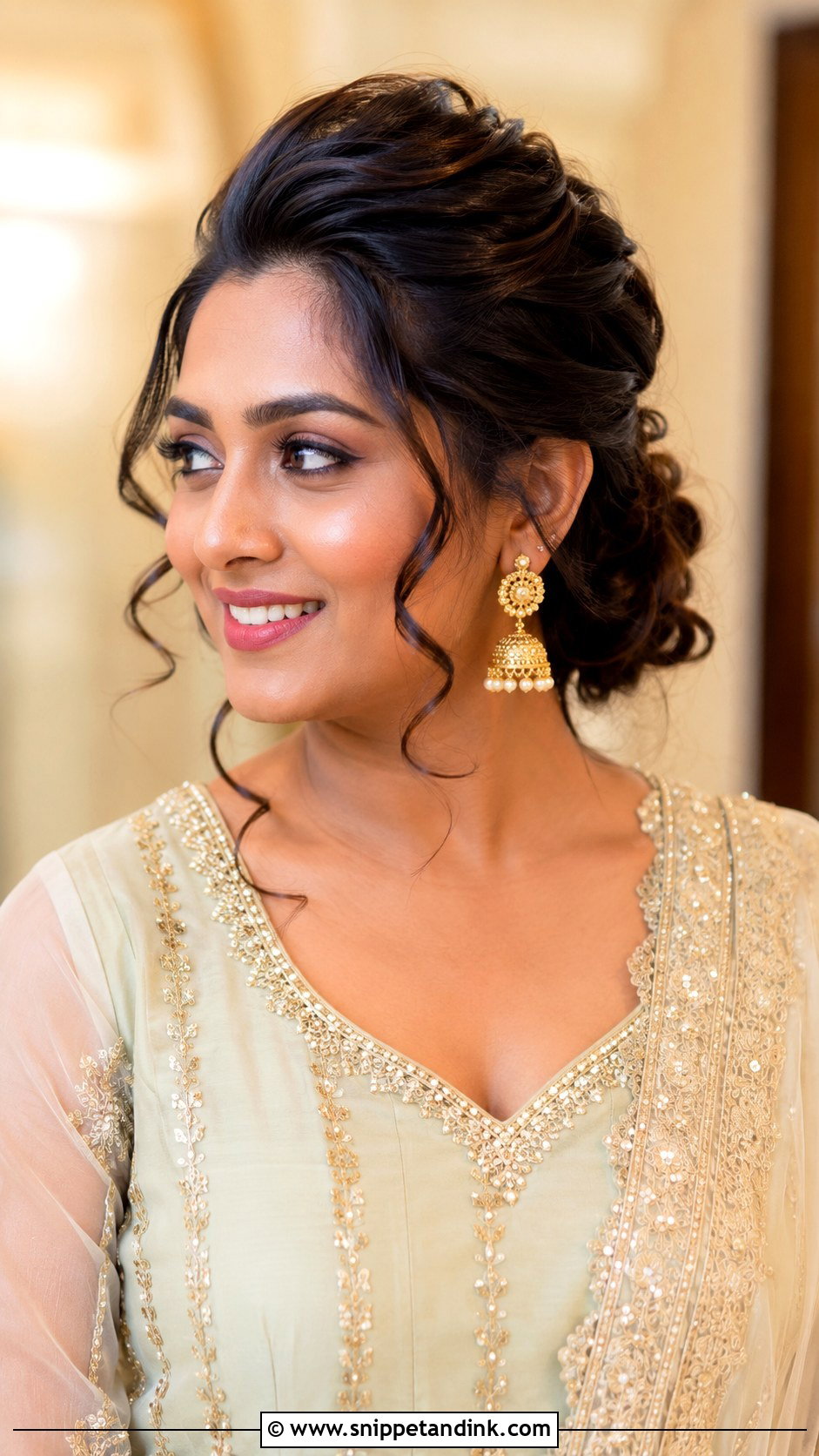 Indian Bridesmaid Front Puff Hairstyle - Snippet and Ink - 25 Indian Bridesmaid Hairstyles