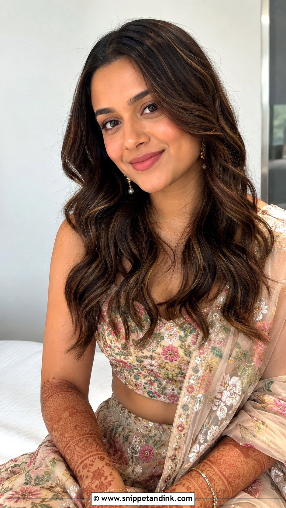 Indian Bridesmaid Loose Waves - Snippet and Ink - 25 Indian Bridesmaid Hairstyles