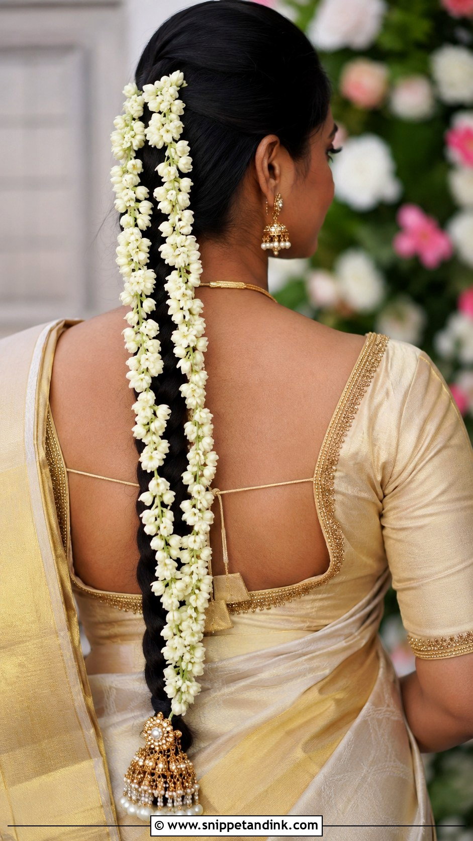 Indian Bridesmaid Poola Jada Inspired Braid - Snippet and Ink - 25 Indian Hairstyles for Bridesmaids