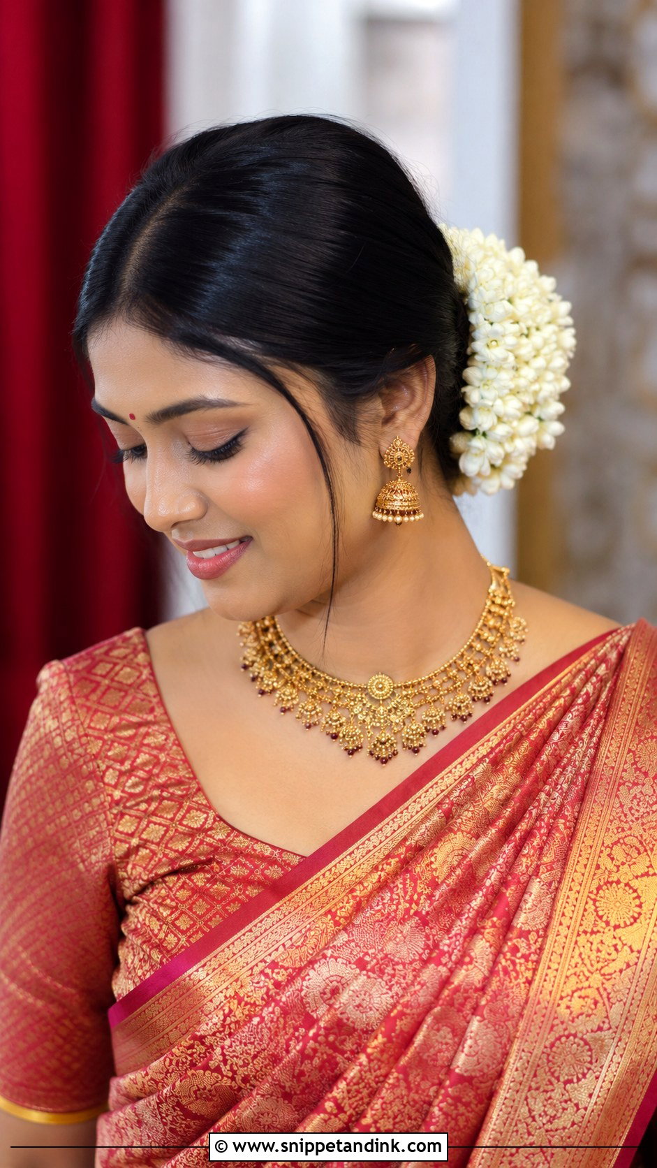 Indian Bun For Saree Wedding - Snippet and Ink - 20 Indian Hair Bun for Wedding Ideas