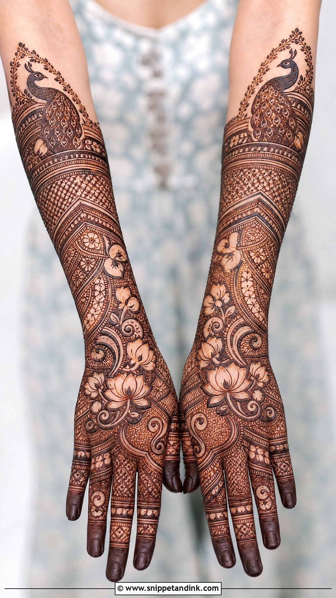 Indian Dulhan Back Hand Mehndi Design - Snippet and Ink - 25 Dulhan Back Hand Mehndi Designs