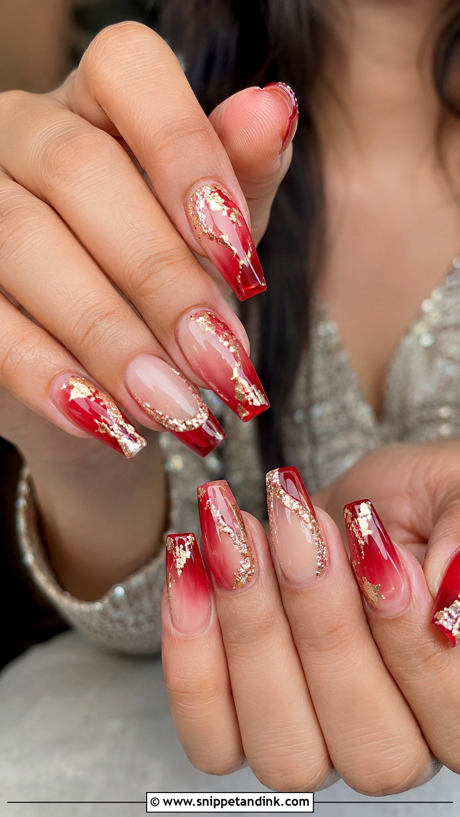 Indian Engagement Coffin Nails - Snippet and Ink - 20 Indian Engagement Nails